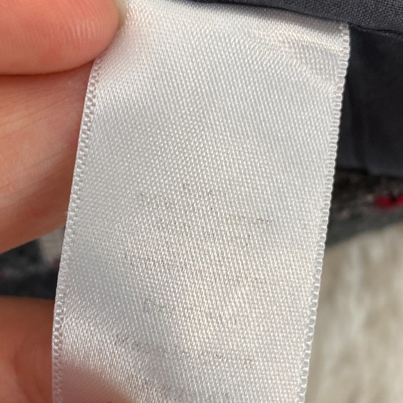 Talbots Petites 2P Red Gray Geometric Wool Blended Pencil Skirt - Picture 4 of 6